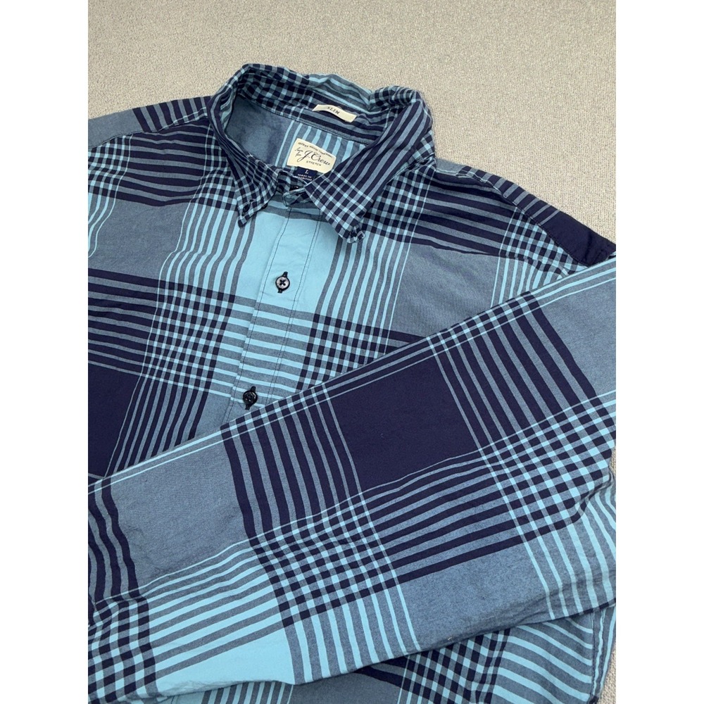 J Crew Cotton Collection Slim Stretch All-season Shirt Men Size LG